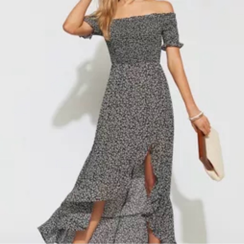 Angie Shirred Bodice Dress